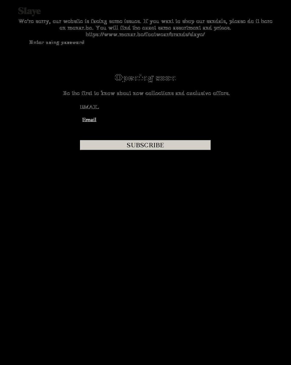 slayefootwear.com shopify website screenshot