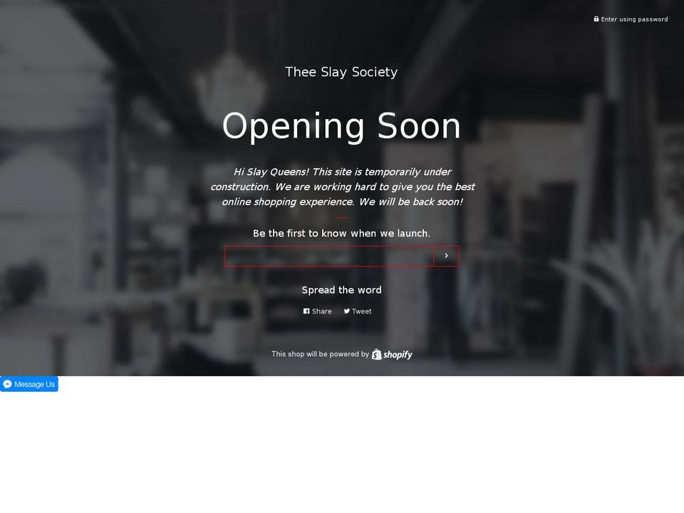 slaysociety.com — Shopify storefront screenshot