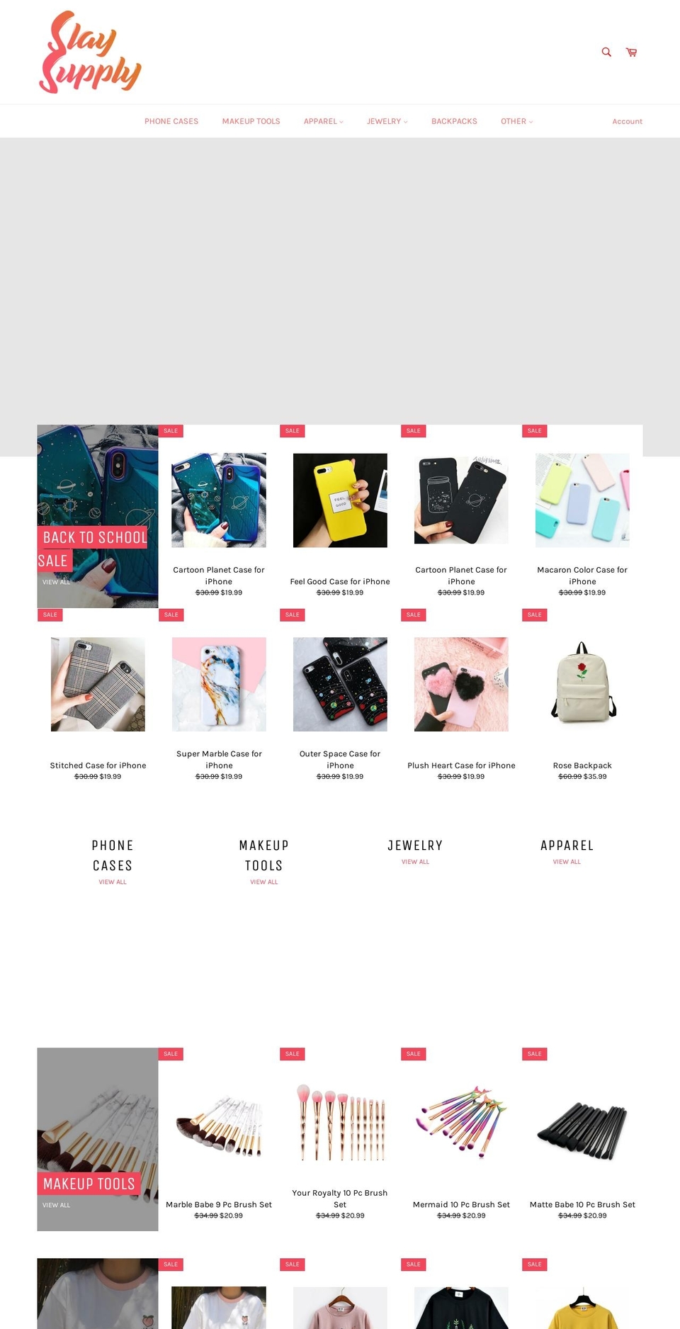 slaysupply.com shopify website screenshot