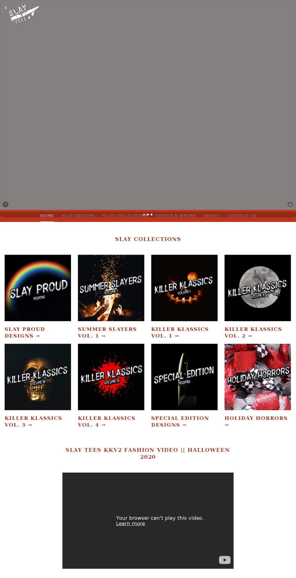 slayteescanada.com shopify website screenshot