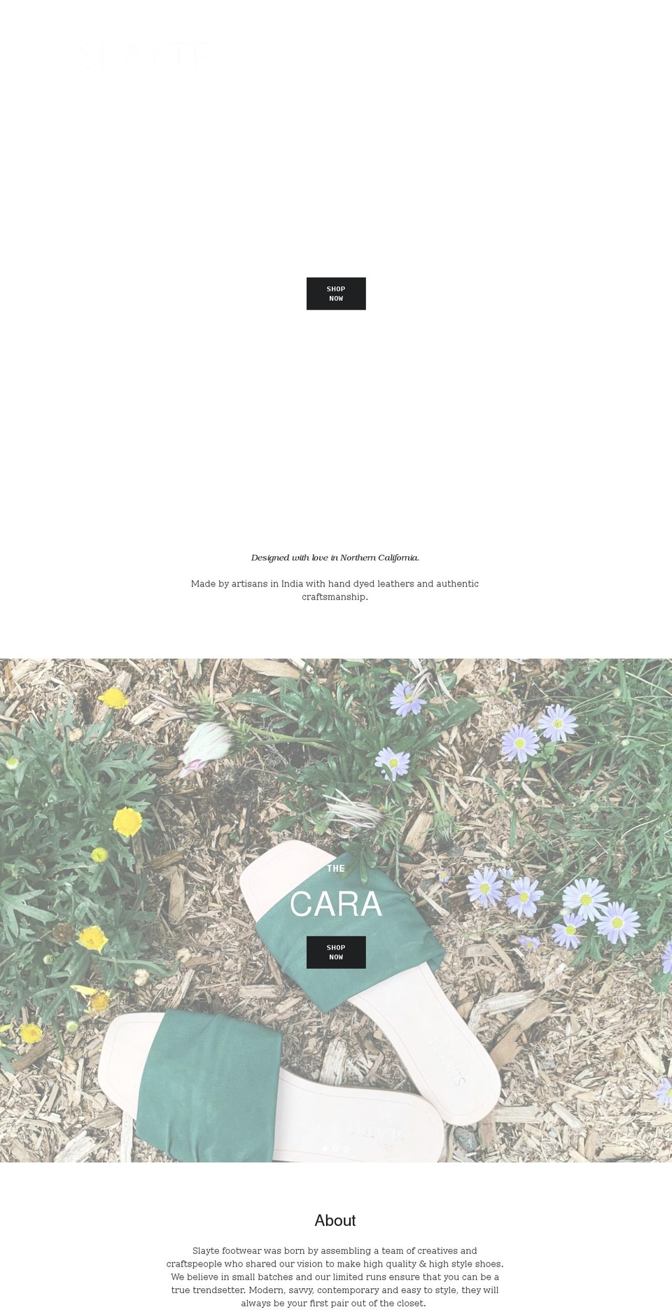 slaytefootwear.com shopify website screenshot