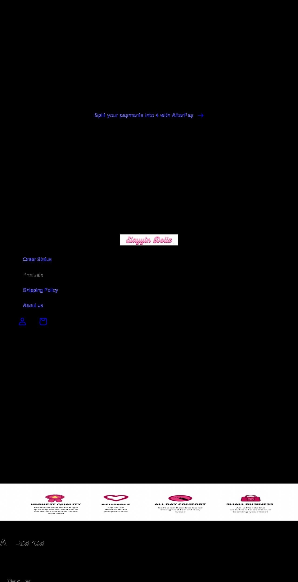 slayyindollz.com shopify website screenshot