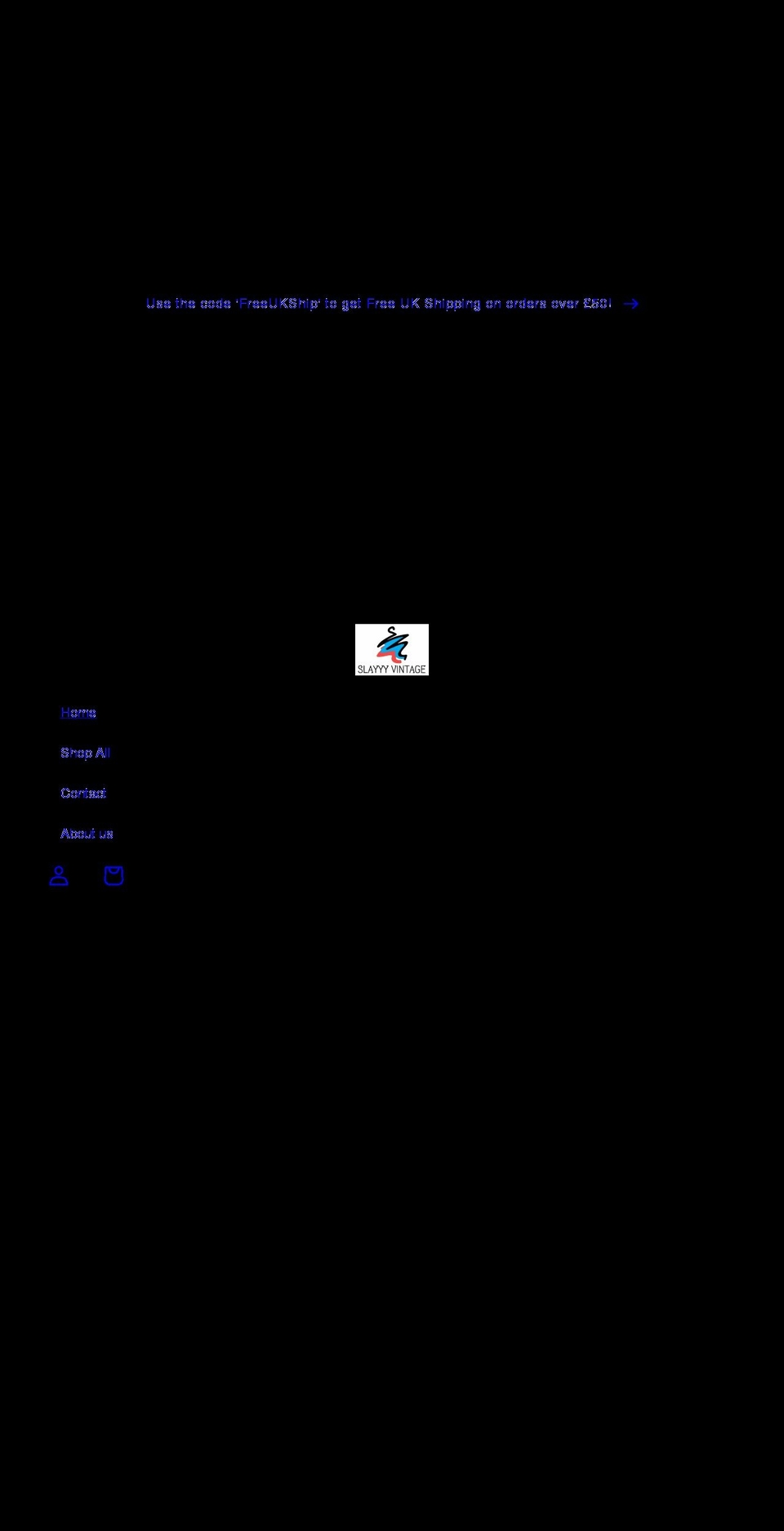 slayyyvintage.com shopify website screenshot