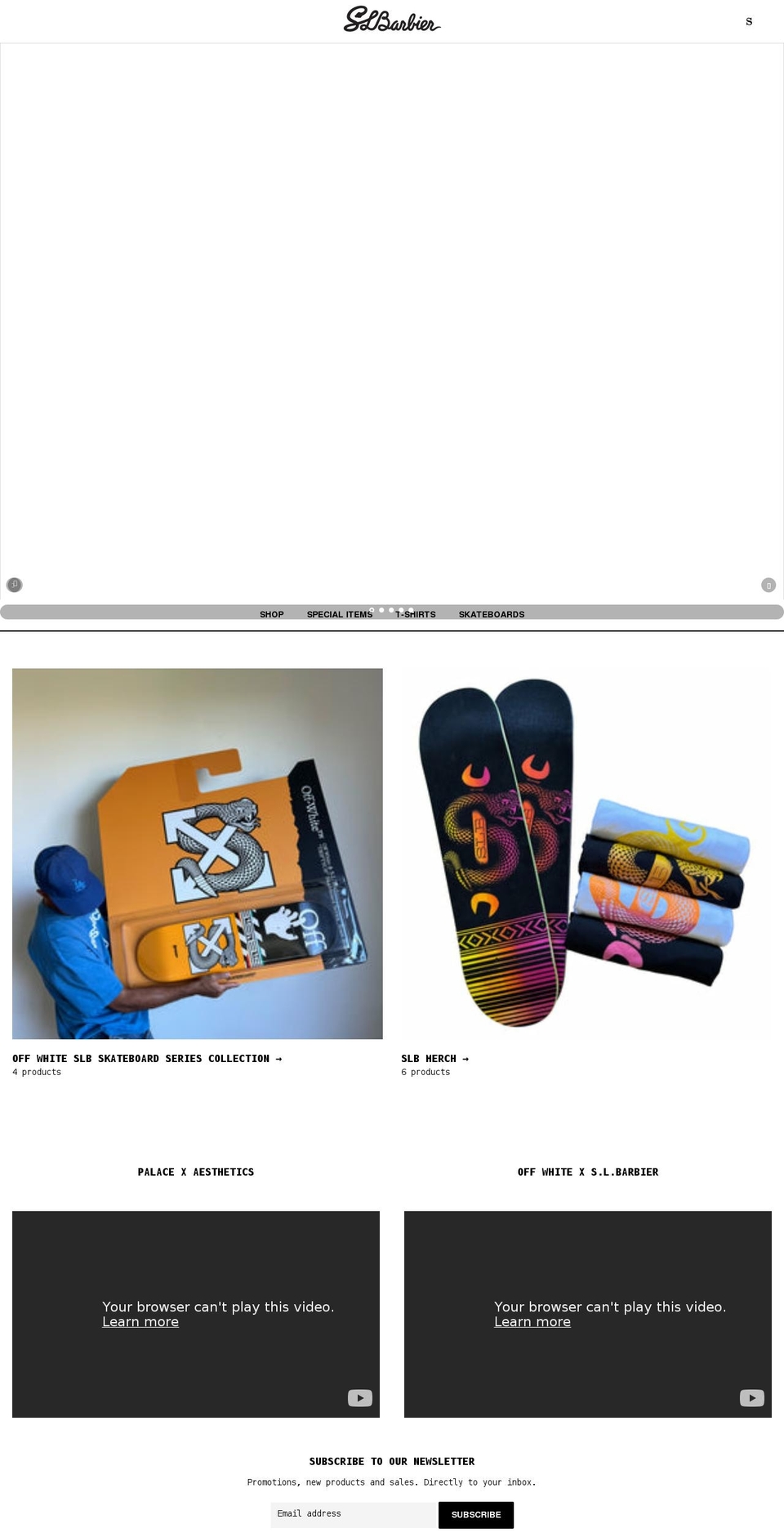 slbarbier.com shopify website screenshot
