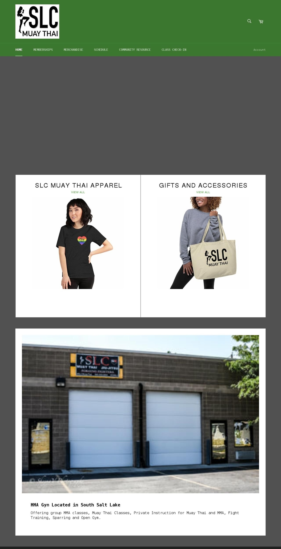 slcmuaythai.com shopify website screenshot