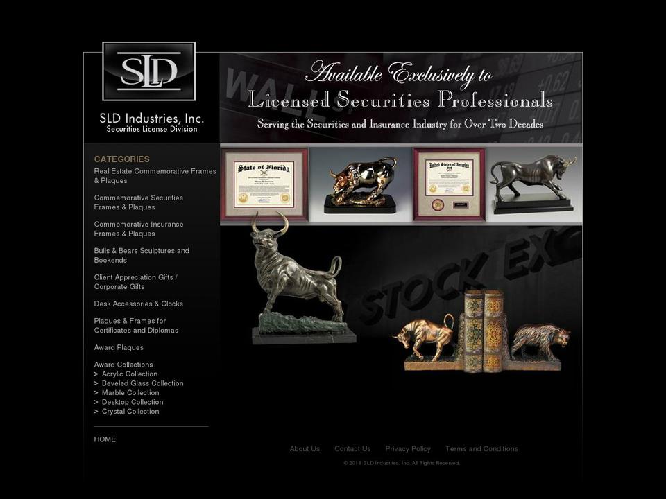 sldsecurities.com shopify website screenshot