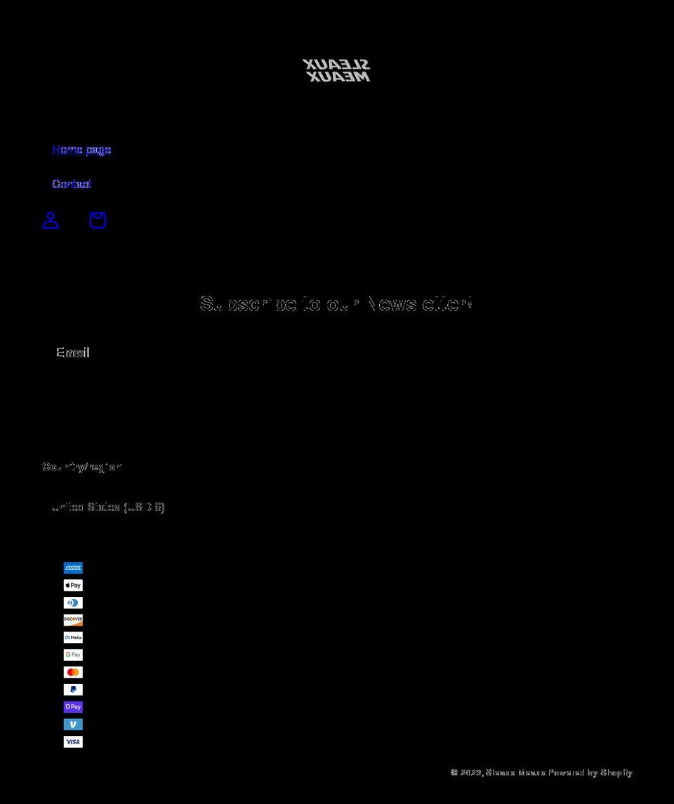 sleaux.com shopify website screenshot