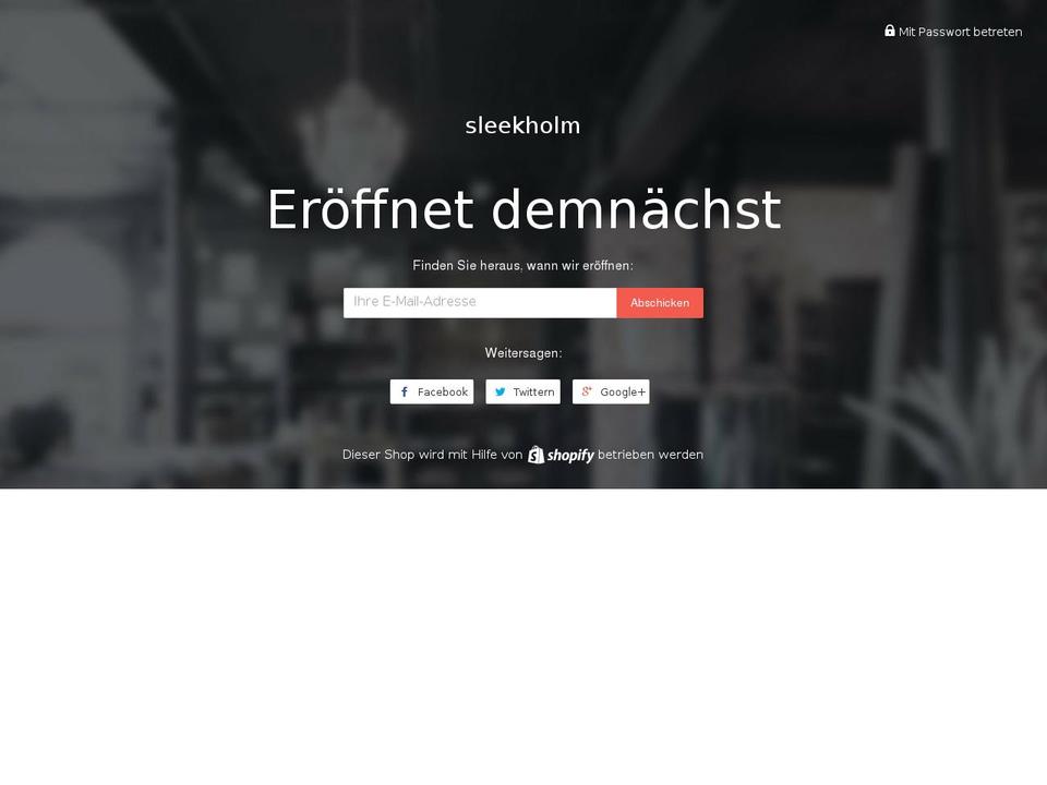 sleekholm.com shopify website screenshot