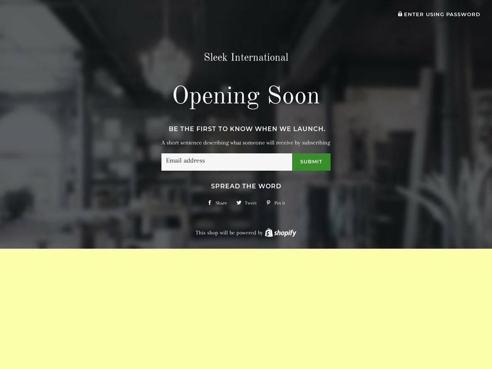 sleekintl.com — Shopify storefront screenshot