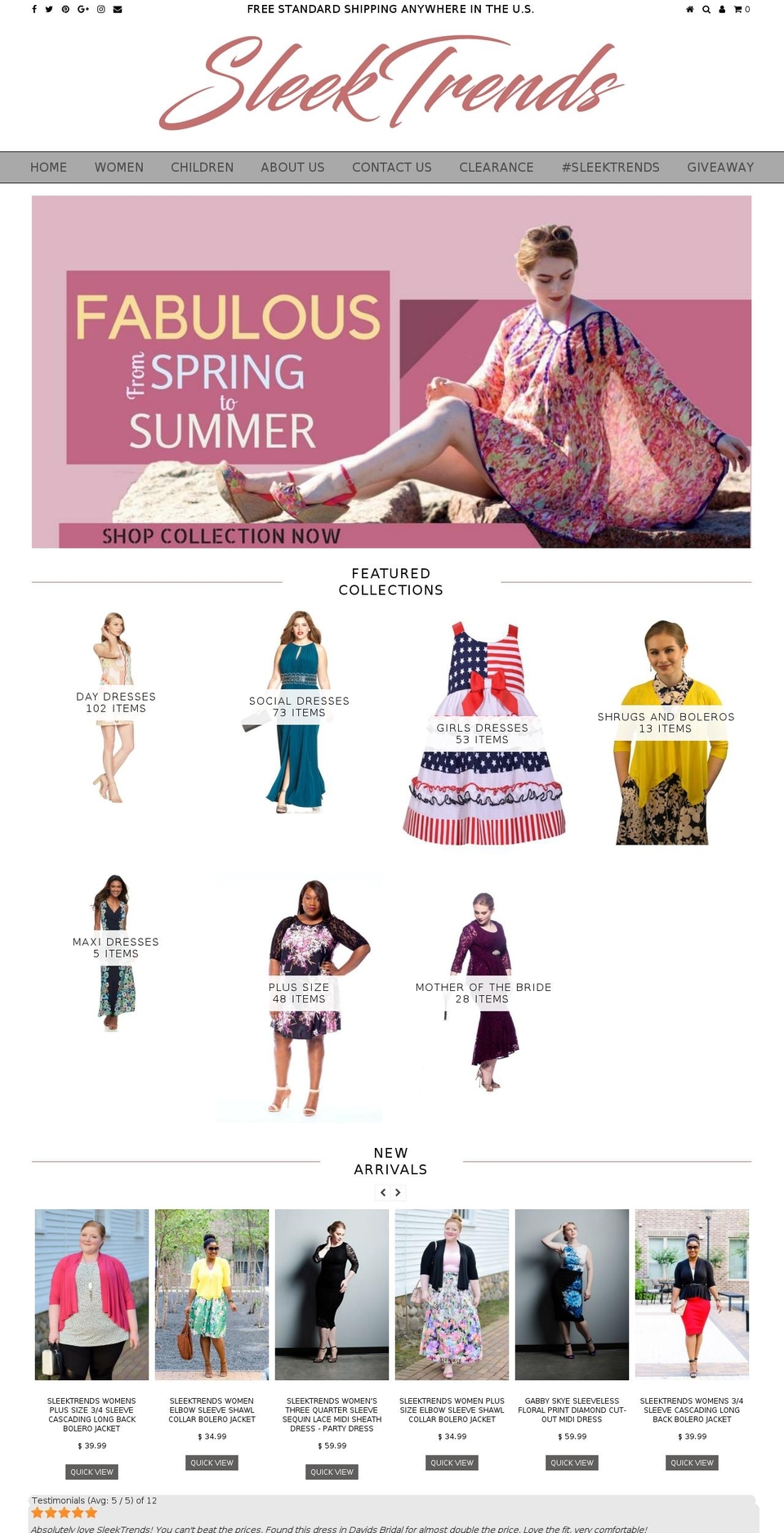 sleektrends.myshopify.com — Shopify storefront screenshot