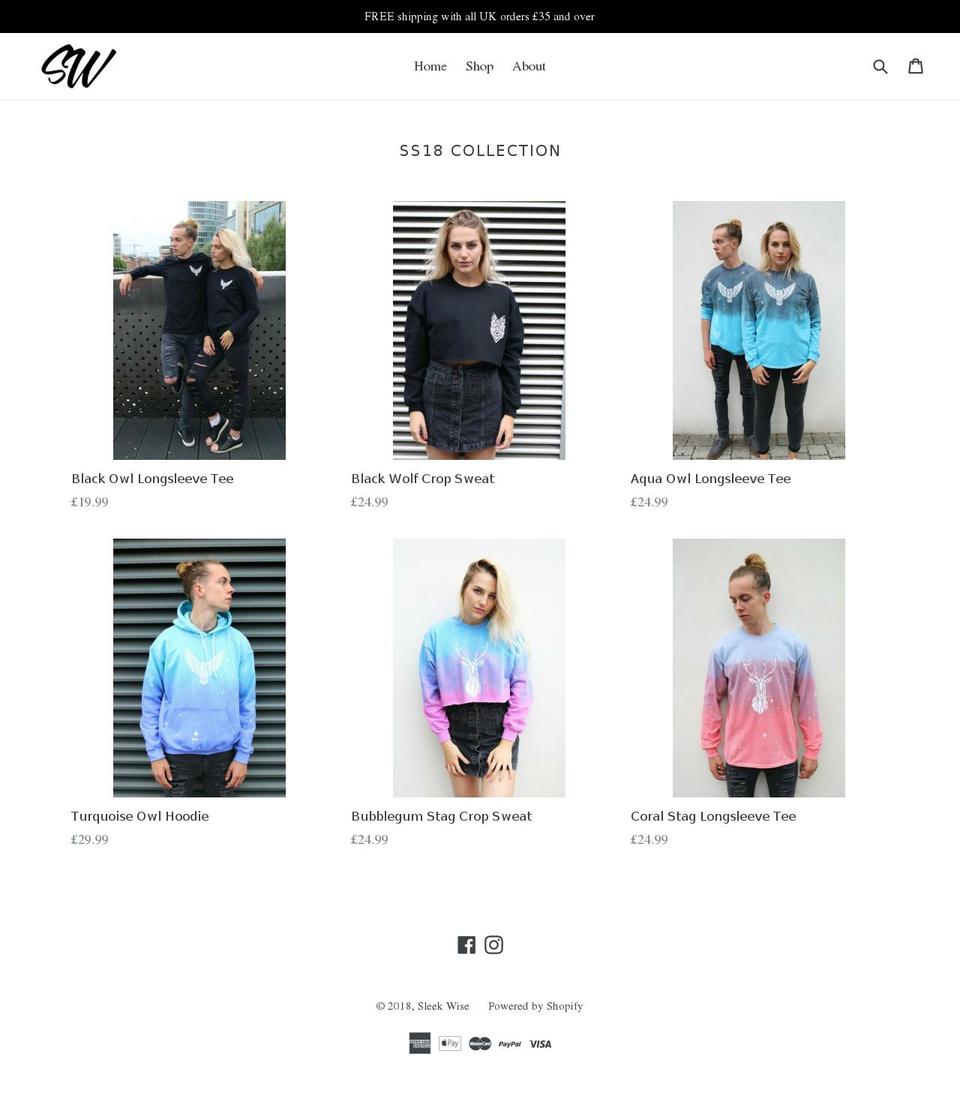 sleekwiseclothing.com — Shopify storefront screenshot