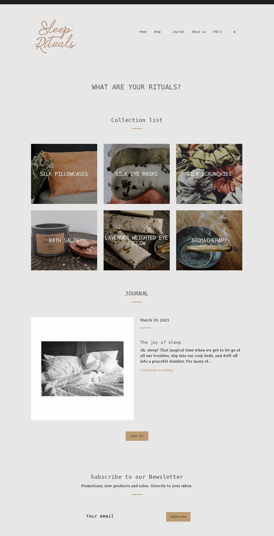 sleep-rituals.com — Shopify storefront screenshot