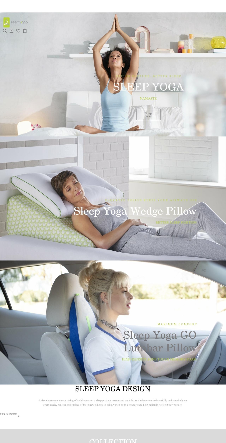 sleep-yoga.com shopify website screenshot