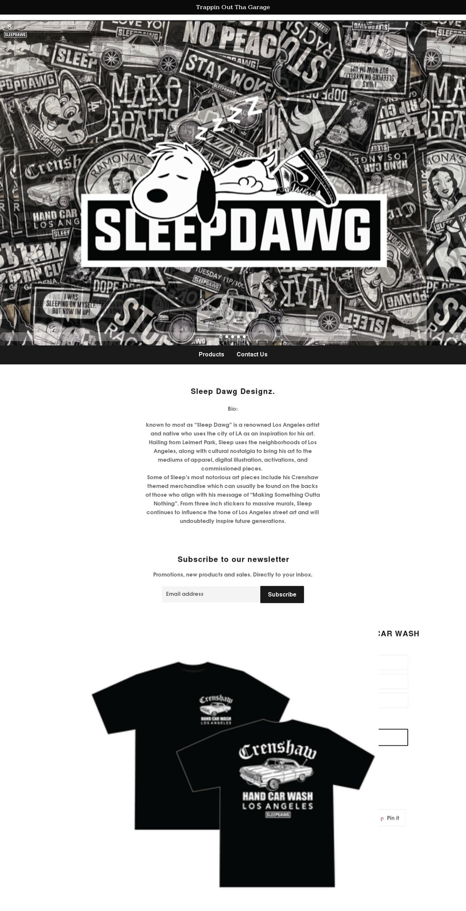 sleepdawgdesignz.com shopify website screenshot
