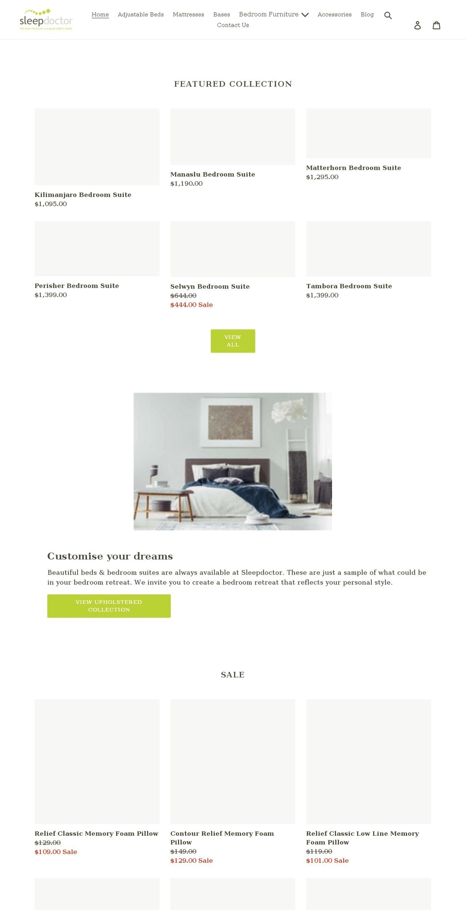 sleepdoctorgriffith.com.au shopify website screenshot