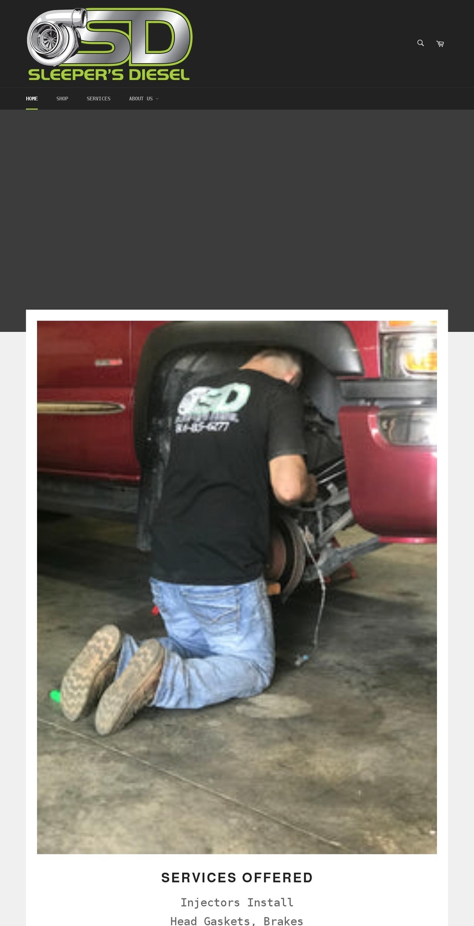sleepersdiesel.com shopify website screenshot