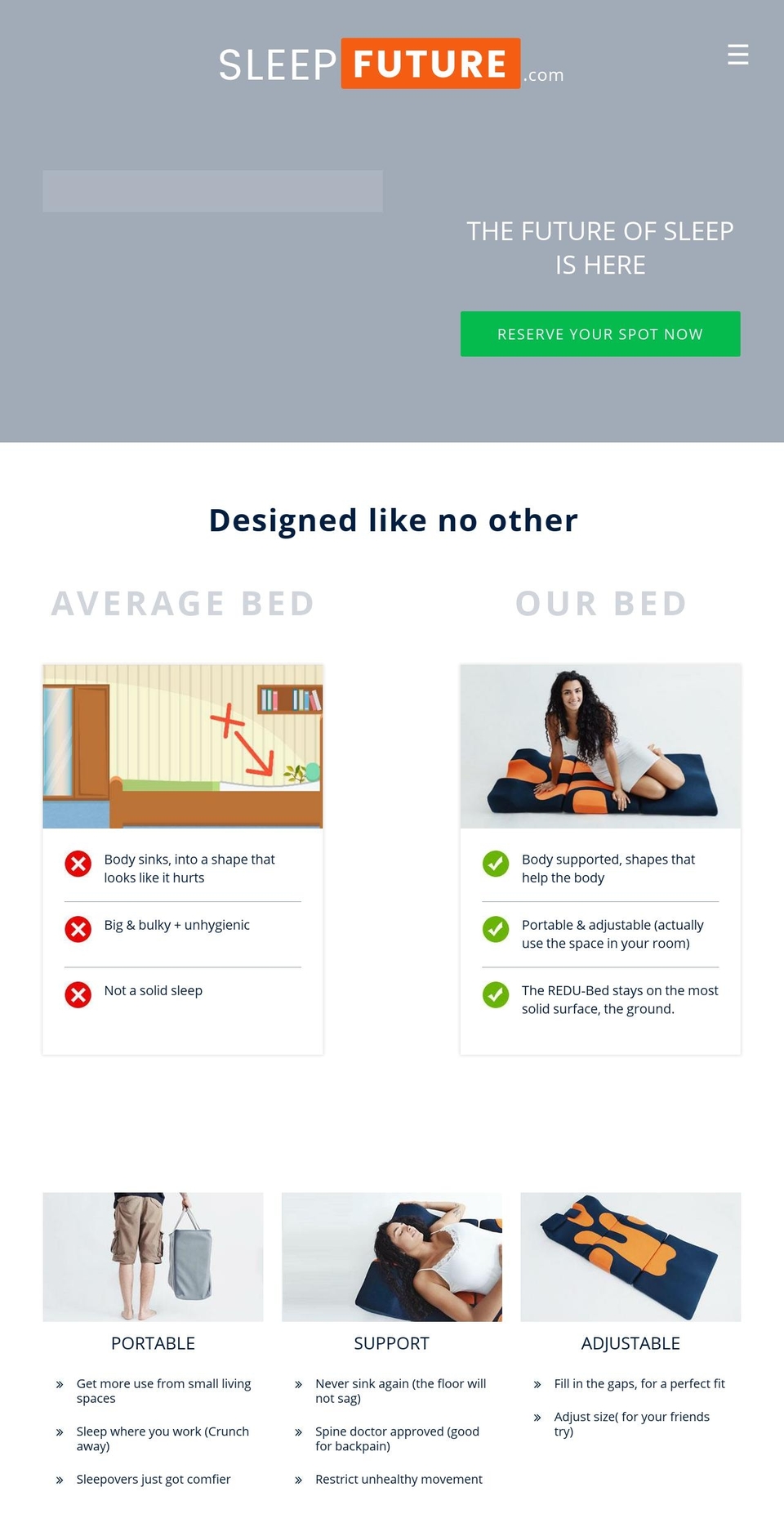 sleepfuture.com — Shopify storefront screenshot