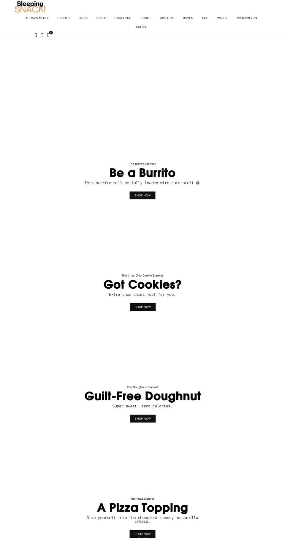 sleepingsnack.com shopify website screenshot