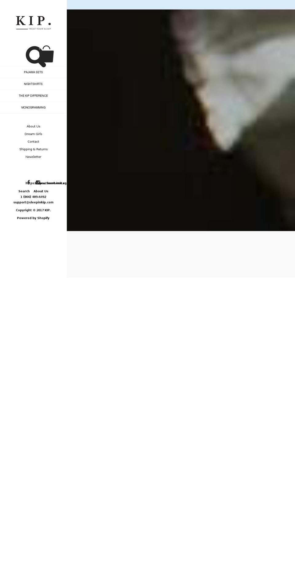 sleepinkip.com shopify website screenshot