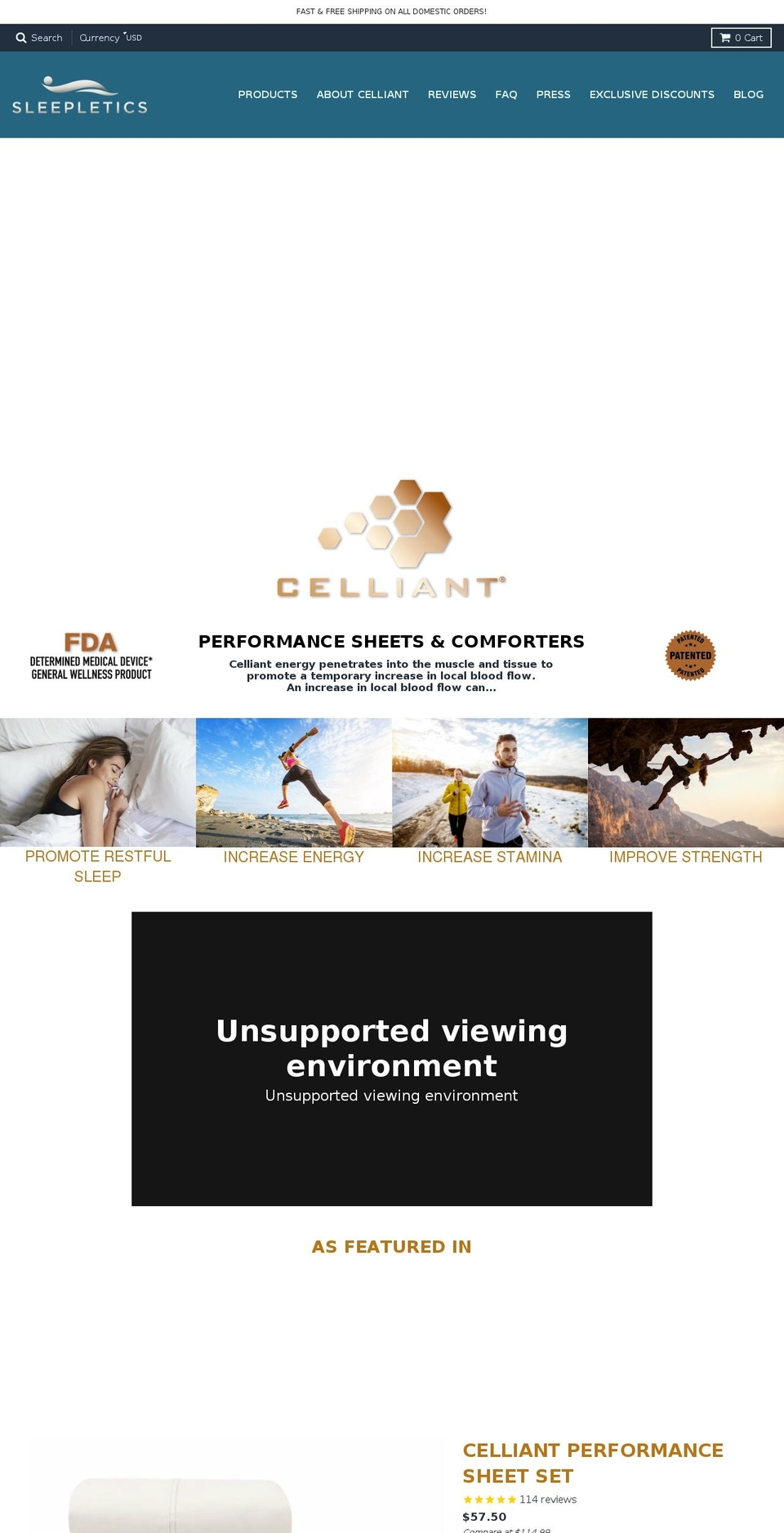 sleepletics.com shopify website screenshot