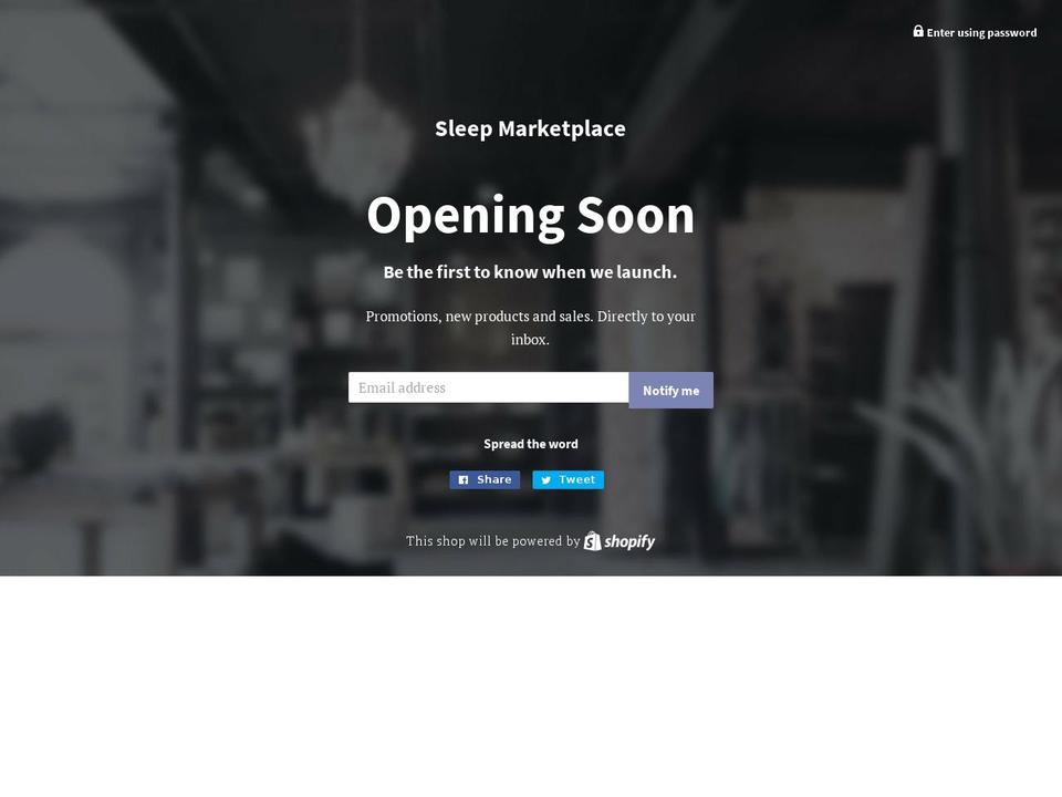 sleepmarketplace.com — Shopify storefront screenshot