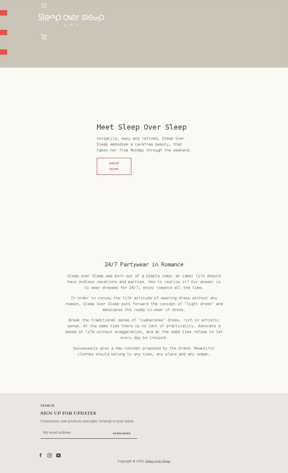 sleepoversleep.co.uk shopify website screenshot
