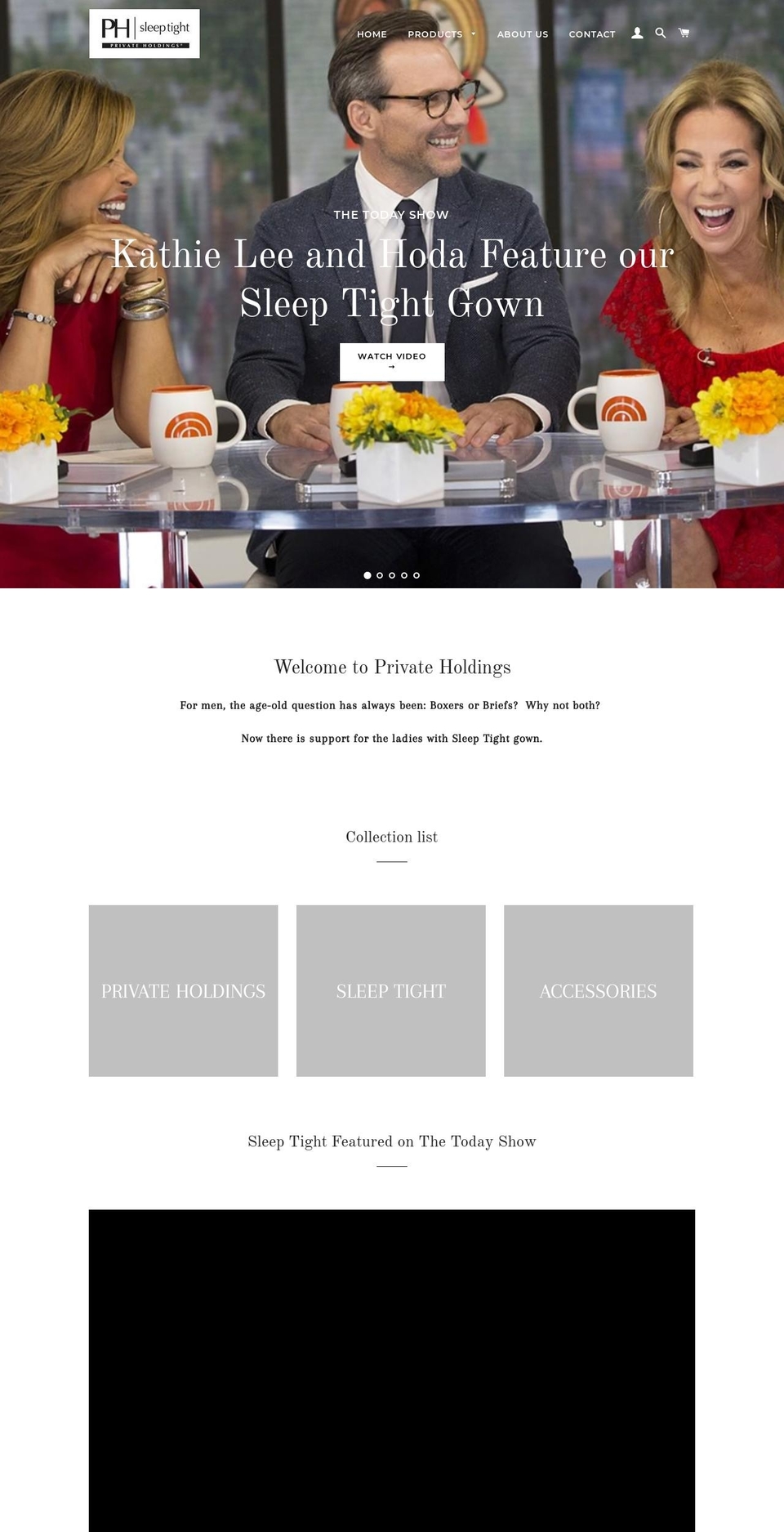 sleeptightgown.com — Shopify storefront screenshot