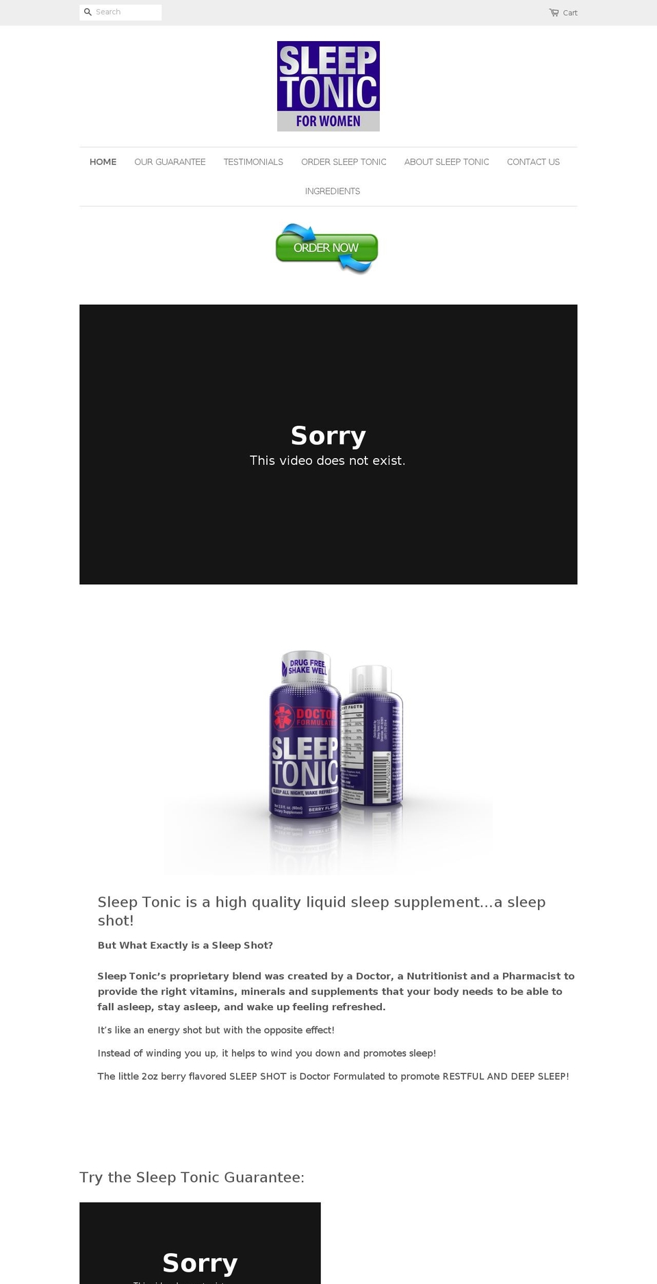 sleeptonic.com — Shopify storefront screenshot