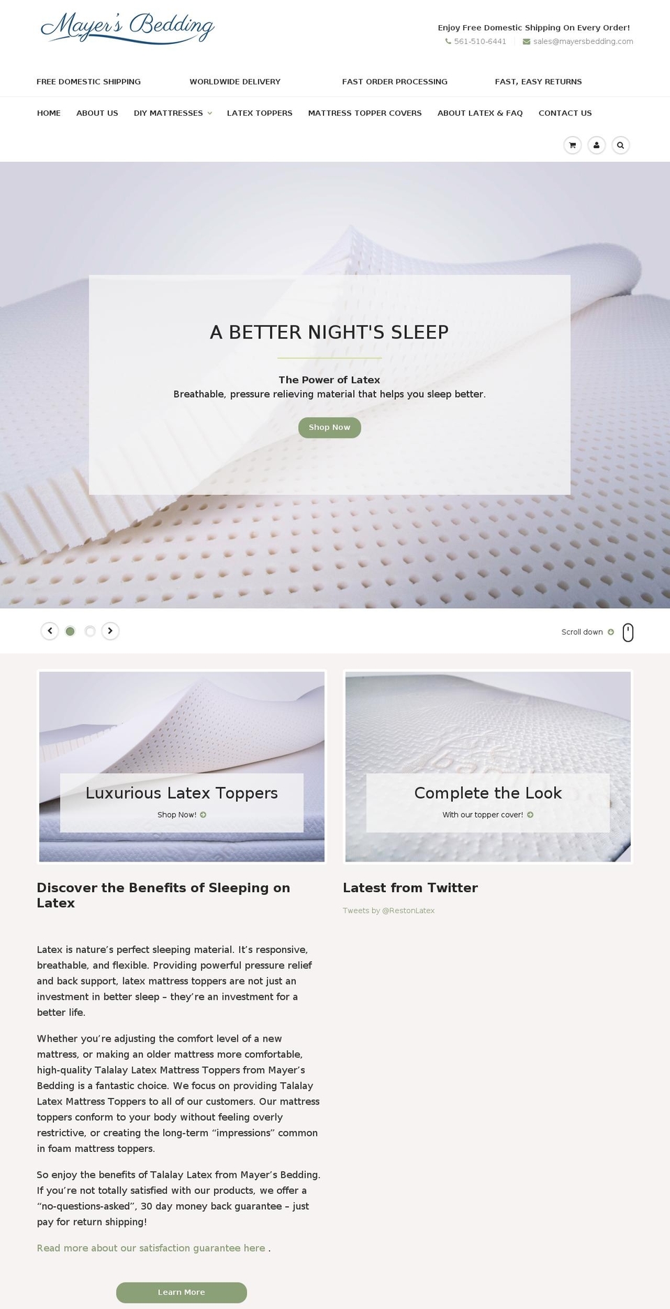 sleeptowntoppers.com — Shopify storefront screenshot