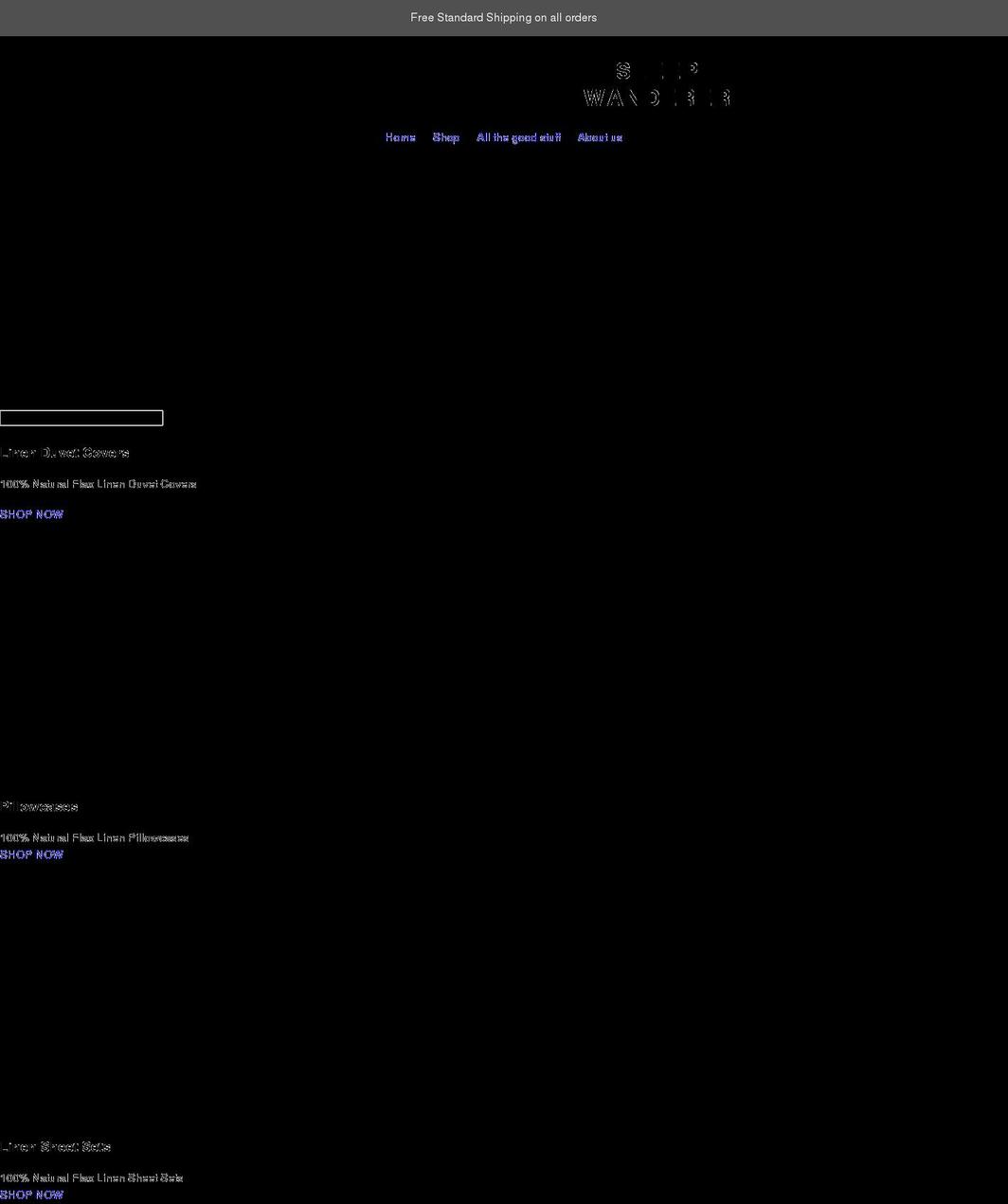 sleepwanderer.com shopify website screenshot