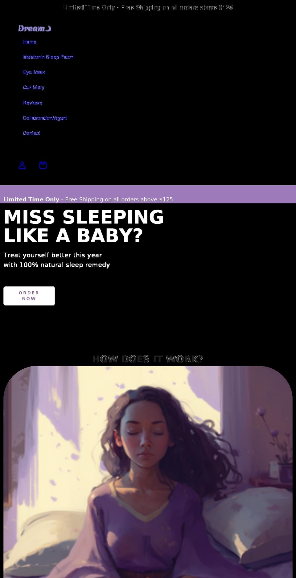 sleepwithdream.com shopify website screenshot