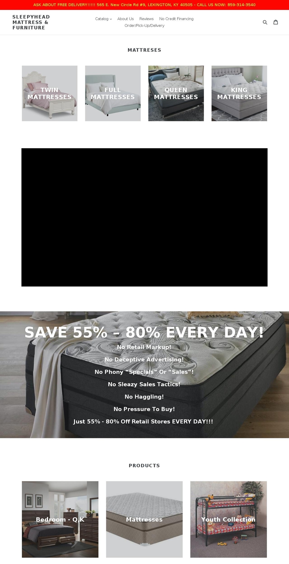 sleepyheadlexington.com — Shopify storefront screenshot