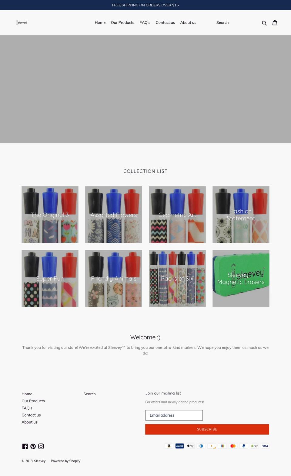 sleevey.com — Shopify storefront screenshot
