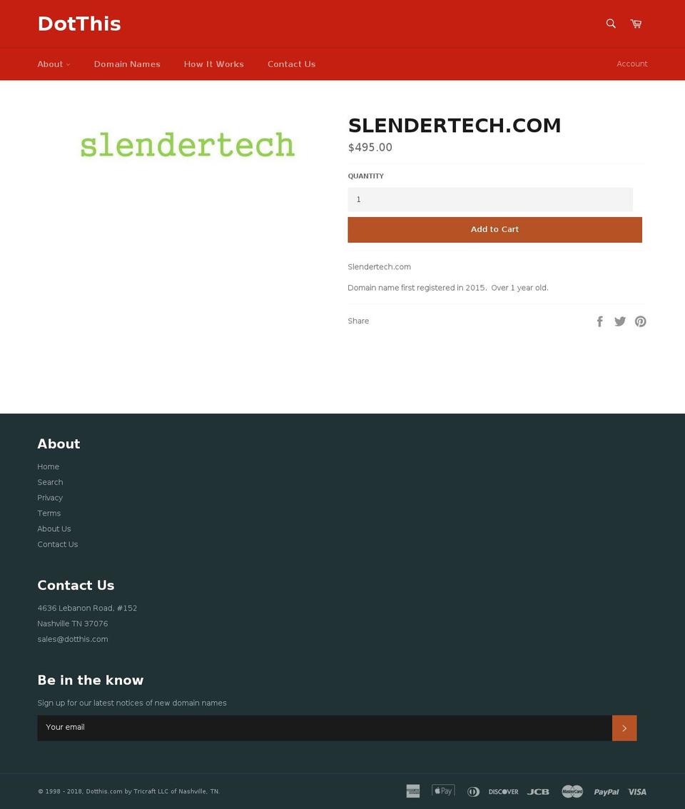slendertech.com — Shopify storefront screenshot