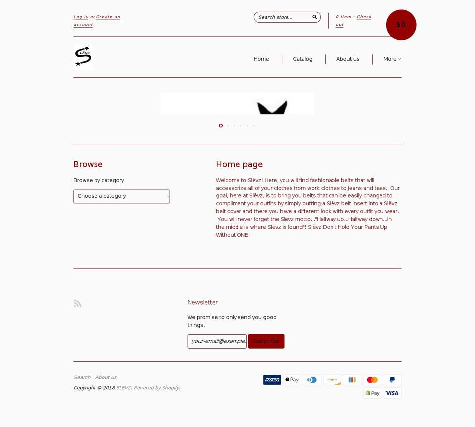 slevz.com — Shopify storefront screenshot