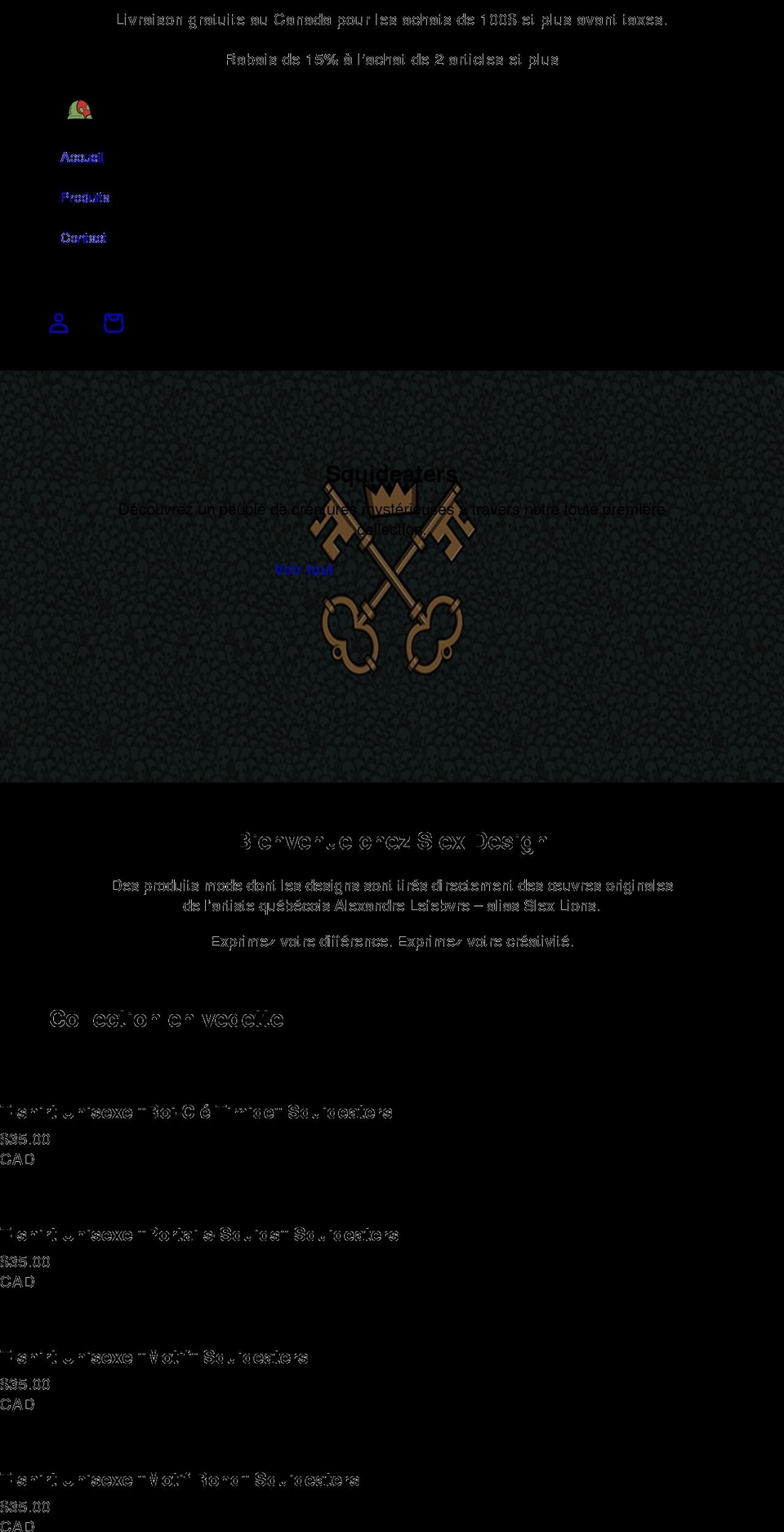 slexdesign.com shopify website screenshot