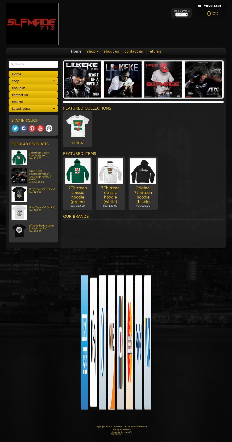 slfmade713.com shopify website screenshot