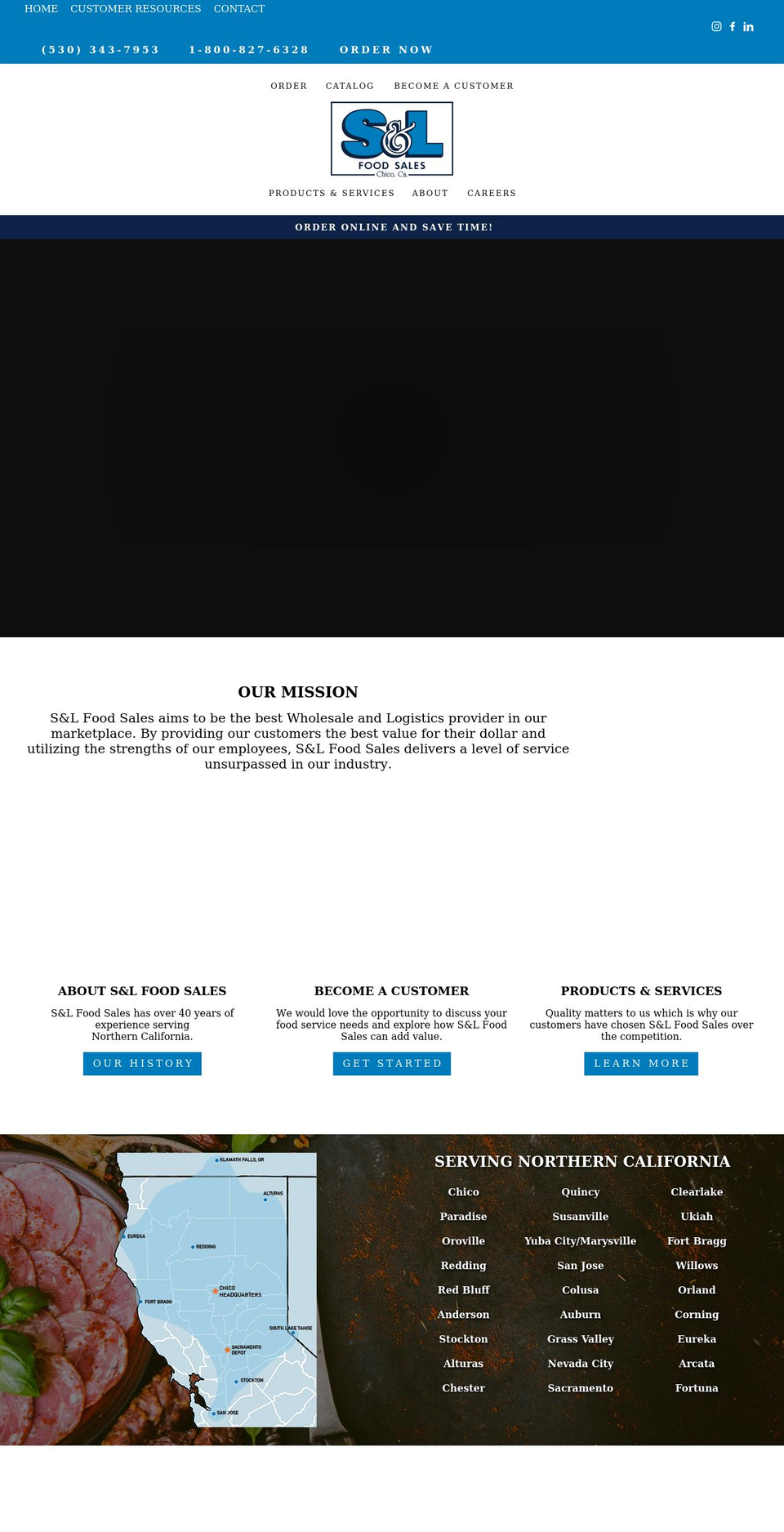 slfoodsales.com shopify website screenshot