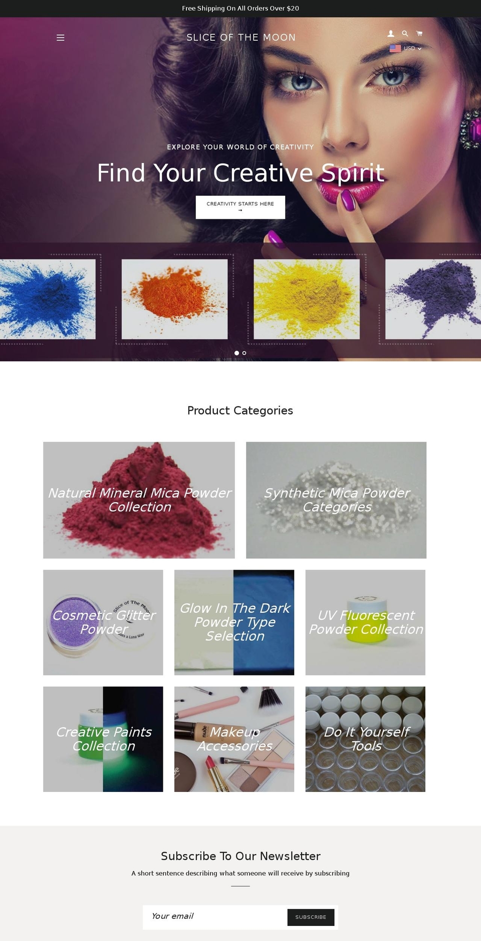 sliceof-themoon.com — Shopify storefront screenshot
