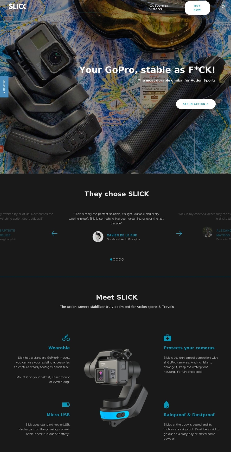 slick.video shopify website screenshot