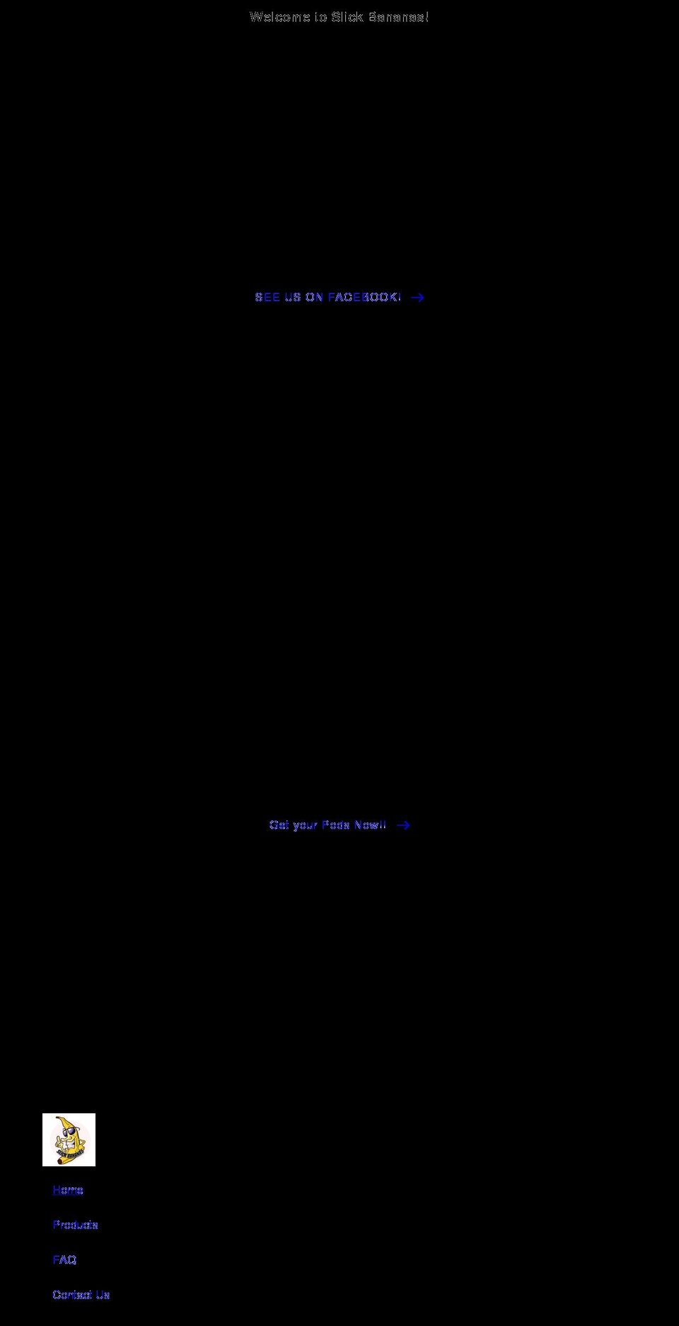 slickbananas.com shopify website screenshot