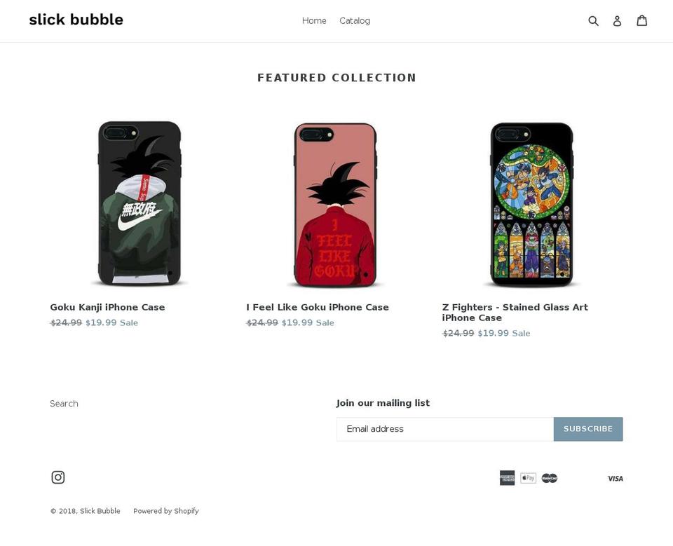 slickbubble.com — Shopify storefront screenshot