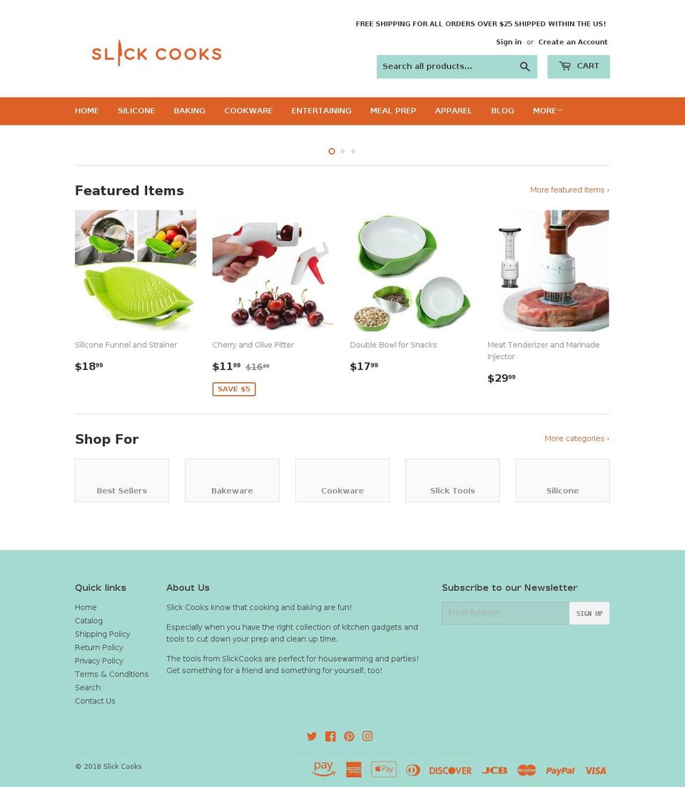 slickcooks.com — Shopify storefront screenshot