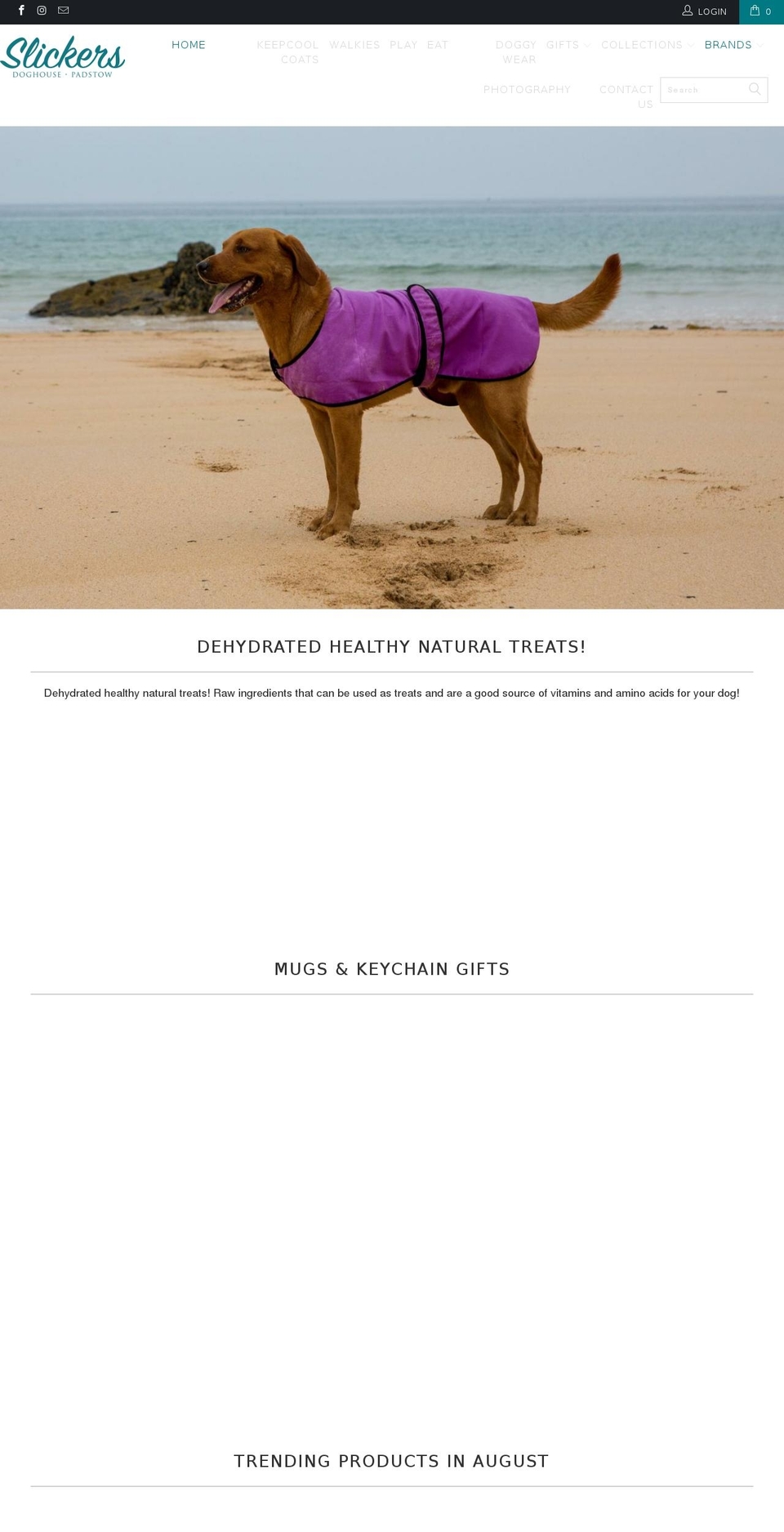 slickersdoghouse.com — Shopify storefront screenshot