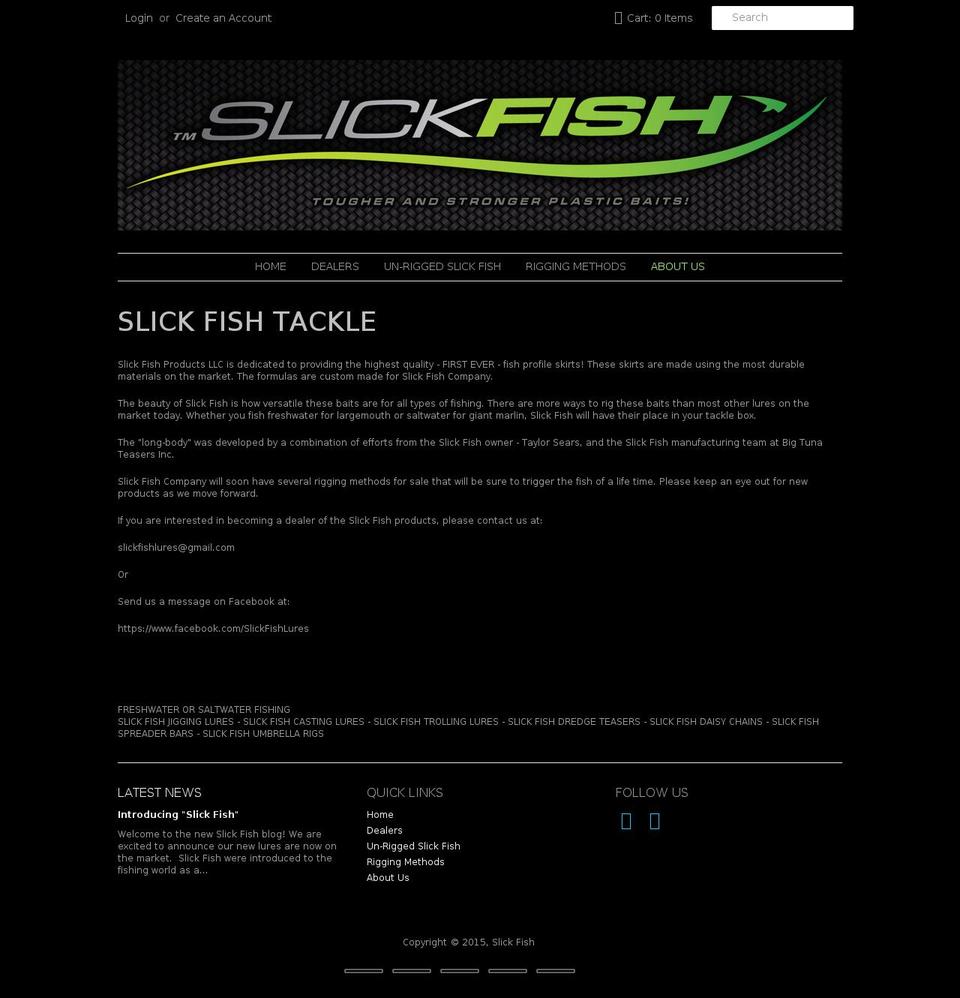 slickfishtackle.com shopify website screenshot
