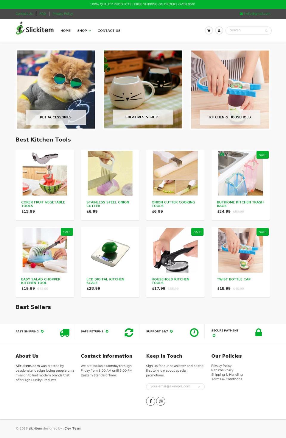 slickitem.com shopify website screenshot