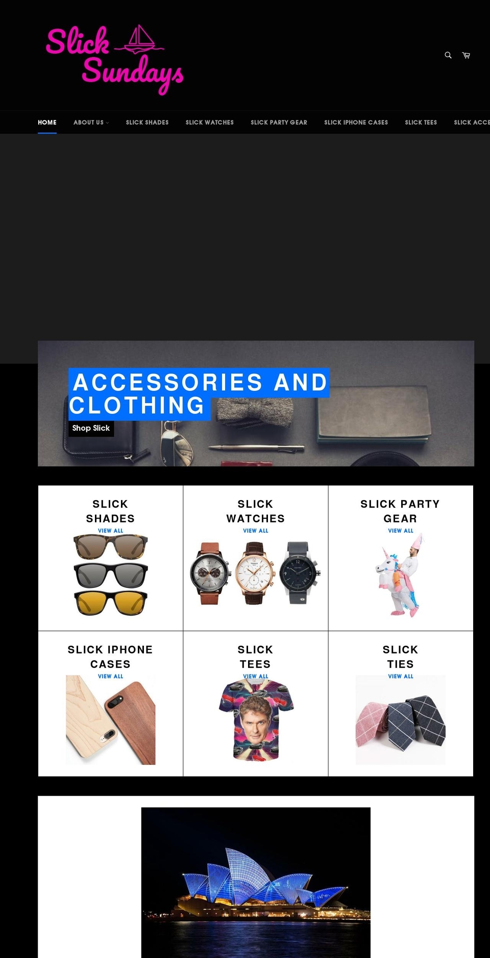 slicksundays.com — Shopify storefront screenshot