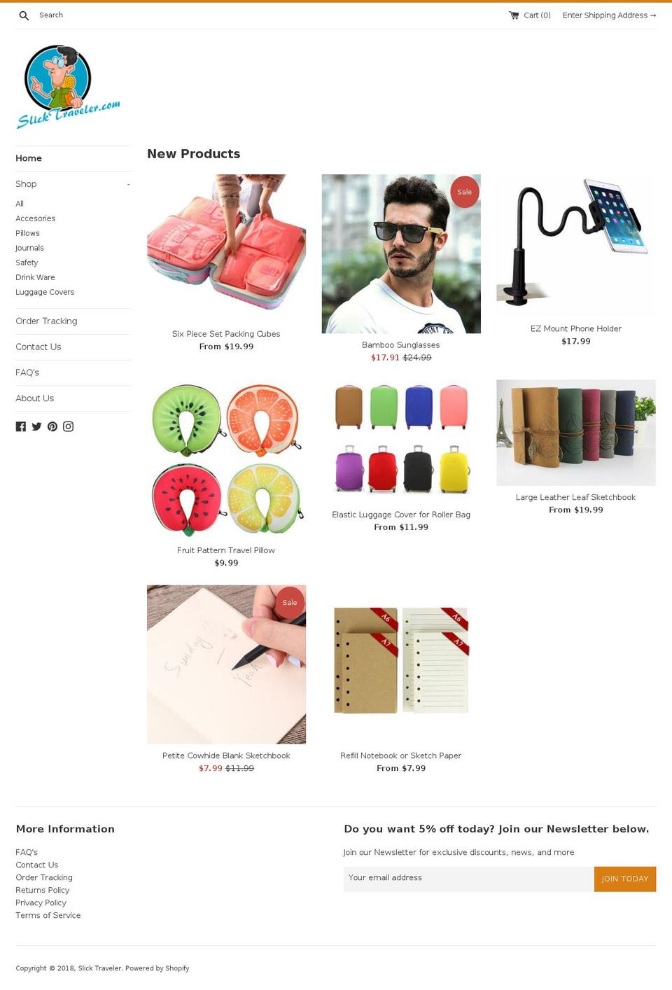 slicktraveler.com — Shopify storefront screenshot
