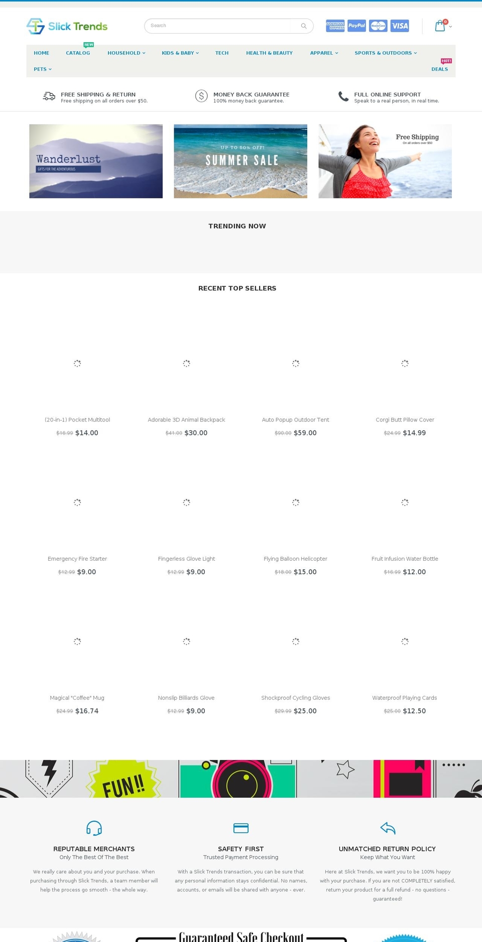 slicktrends.com — Shopify storefront screenshot