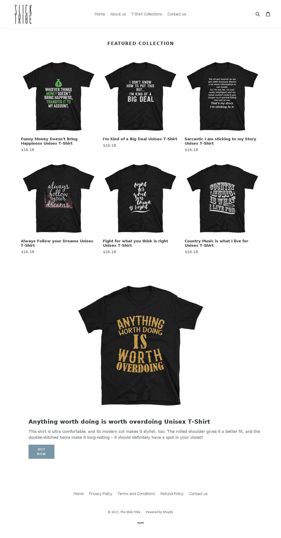 slicktribe.com shopify website screenshot